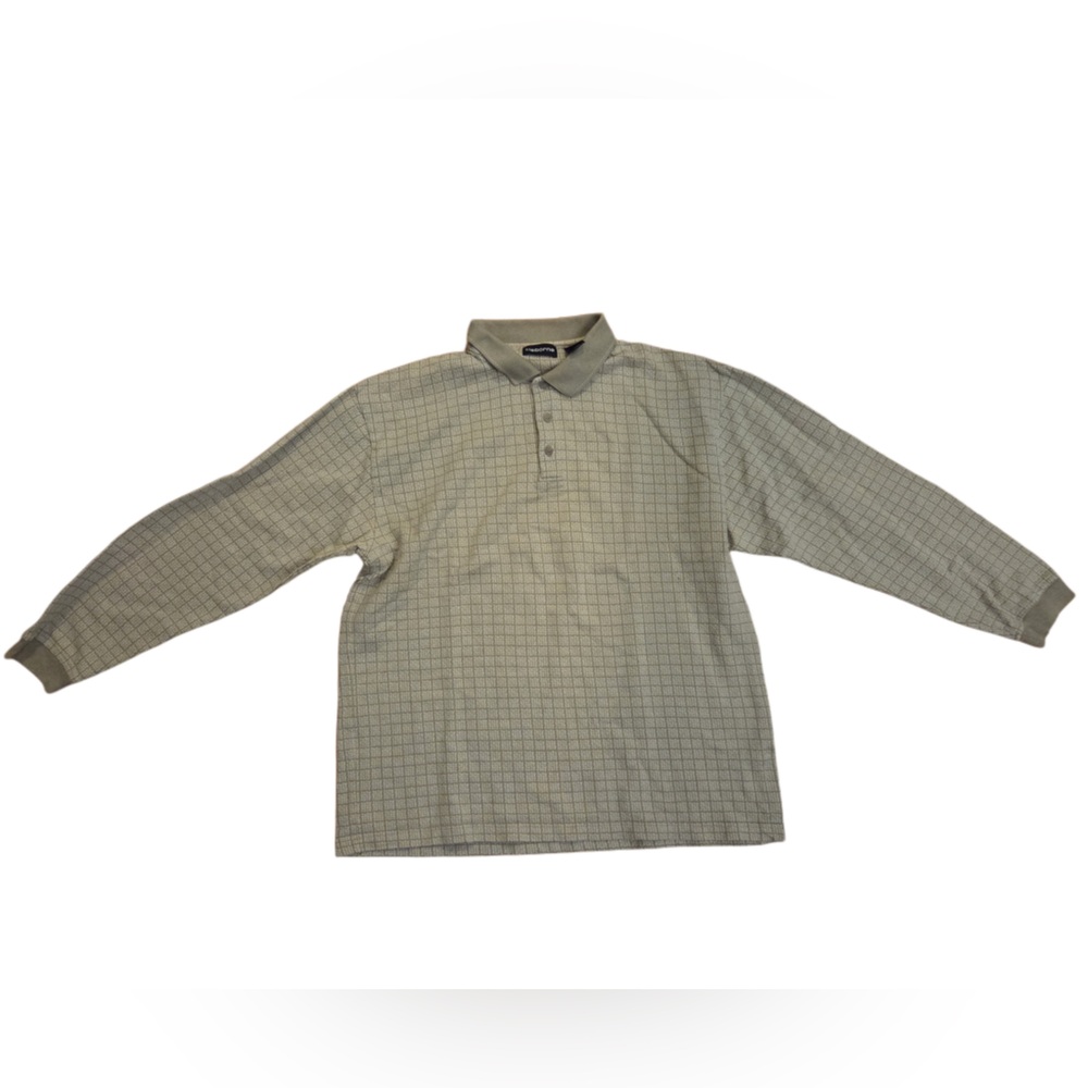 Claiborne Men's Gray Patterned Polo Shirt